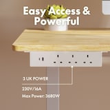 FlexiSpot desktop power socket with USB port Black/White